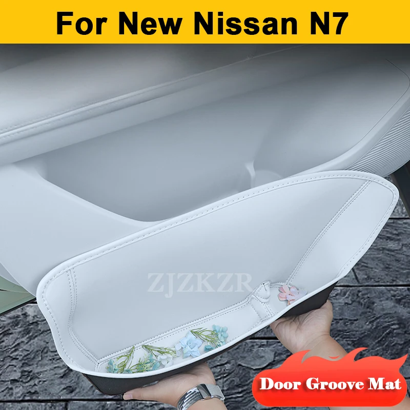

For New Nissan N7 2025 Car Door Slot Storage Box Door Tray Organizer Door Side Waterproof Umbrella Mat Interior Car Accessories