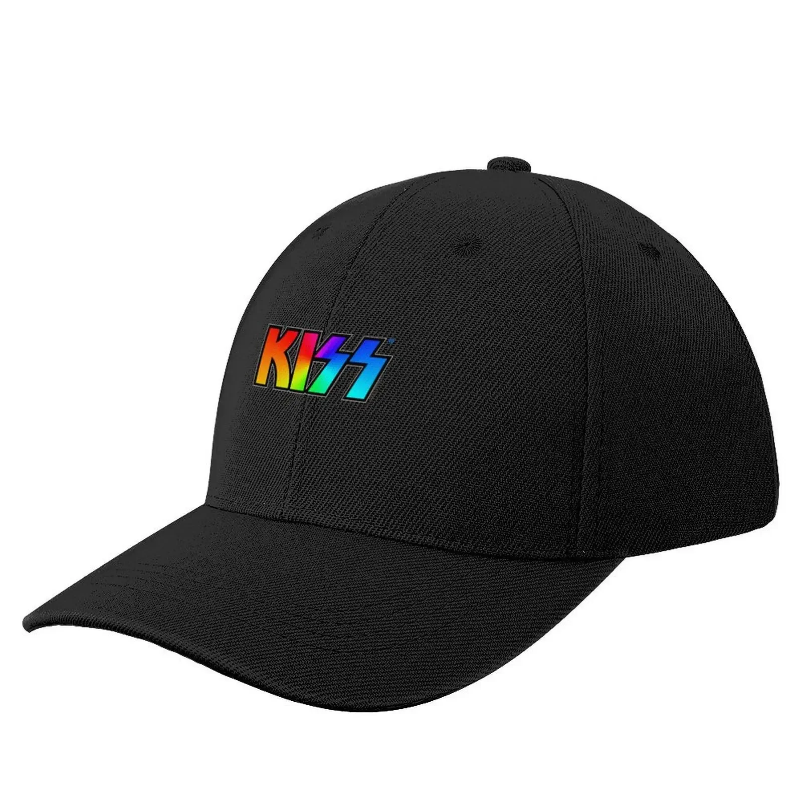 

Rainbow Kiss Logo On Black Classic T-Shirt Baseball Cap Hood foam party Hat Sunhat For Women 2025 Men's