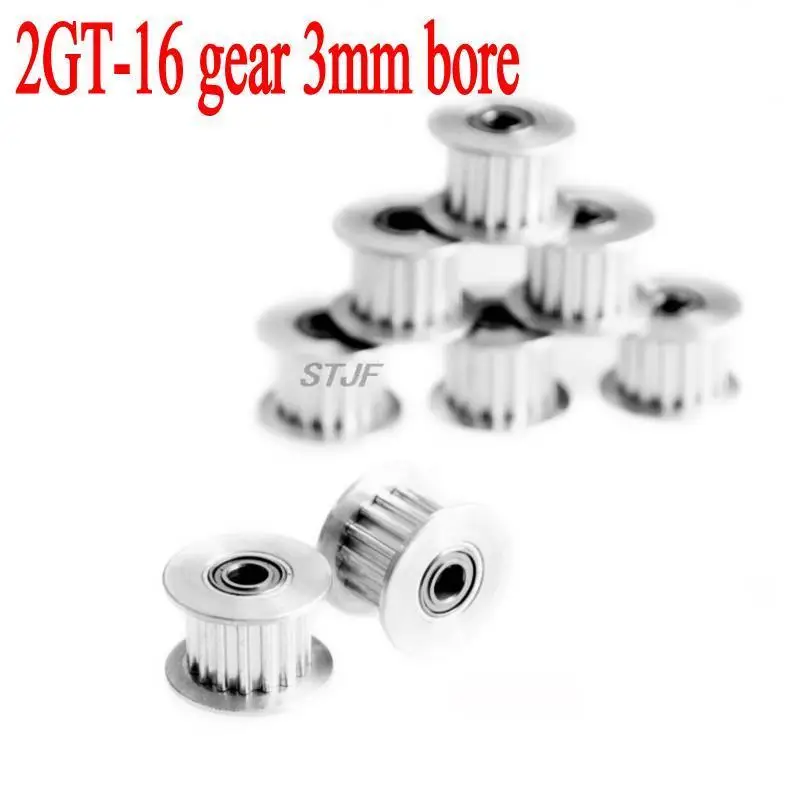 3D printer accessories 2GT 16 teeth synchronous wheel pulley wheel Perlin passive idler pulley wheel bore 3mm