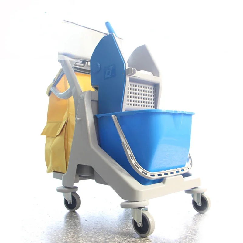 

15 with Garbage Bag Single-Barrel Laundry Cart Row Mop Floor Mop Wheel Water Bucket