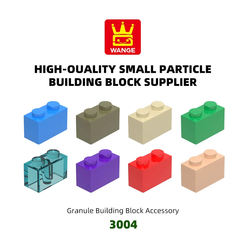 Wange 3004 100g/125PCS 1x2 Basic Building Block Moc Loose Parts Creativity with Bricks DIY Children's Toy Assembly Gift Storage