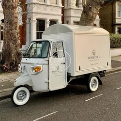 Multifunctional Tricycle Food Cart Ice Van Electric 3 Wheels Coffee Bar Food Truck