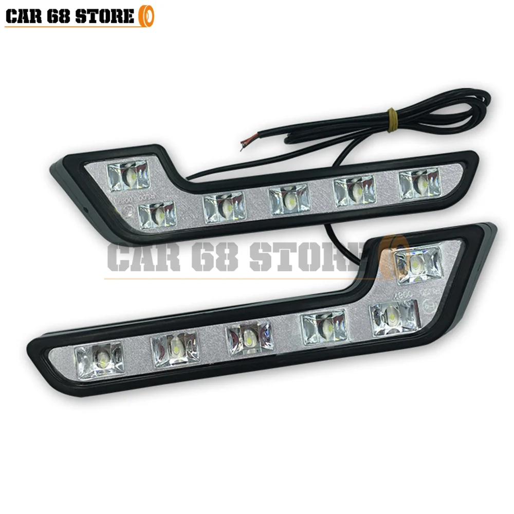 12V Car 7-Type/L-Type Highlight Waterproof Daytime Running Lights Daytime Running Lights Durable Waterproof Car LED Lights