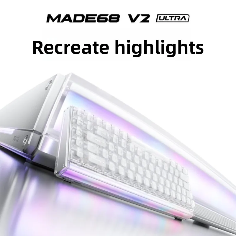 Melgeek MADE68ULTRA V2 Magnetic Switch Wired Single Mode Keyboard Gasket Structure RGB Customized E-sports Gamer Keyboard