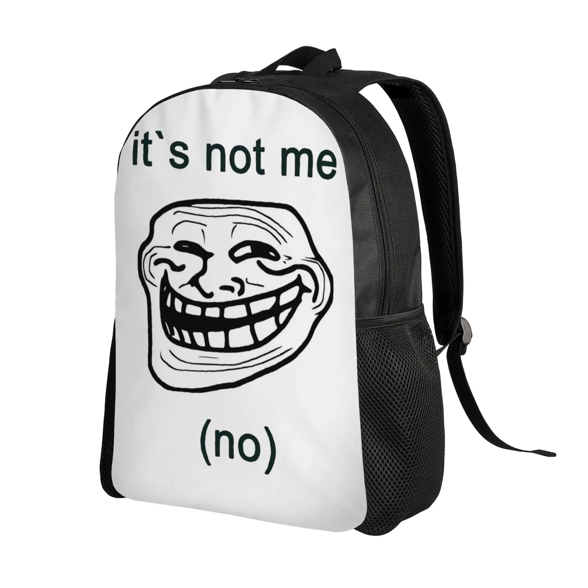 Trollface Meme Rage Comic Funny Troll Joke Internet Backpack  Unisex Polyester Trekking Backpacks Big Cool School Bags Rucksack