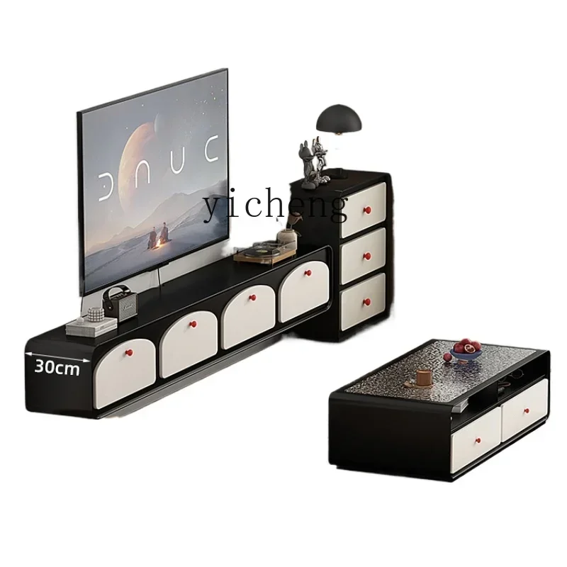 X175 Wind Hanging TV Cabinet and Tea Table Combination Modern Simple Blocking Socket Floor Cabinet