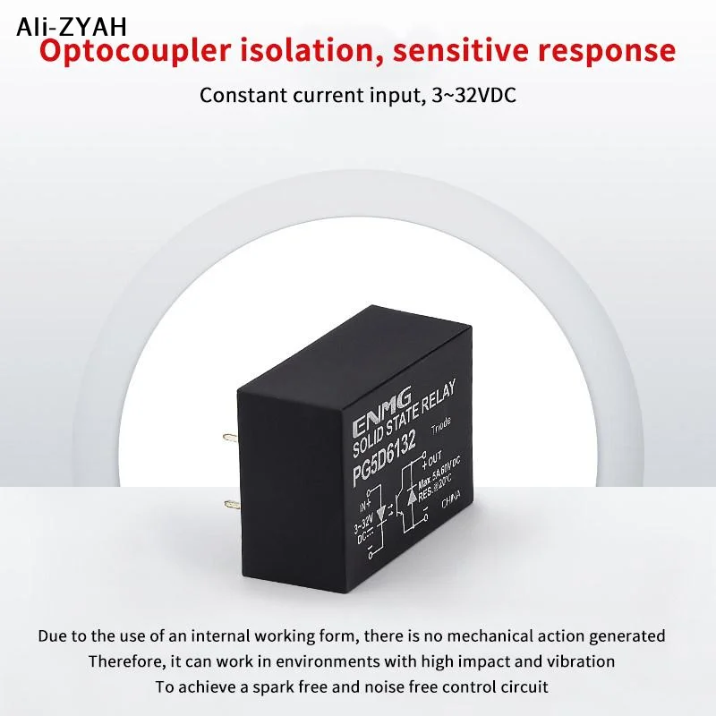 【HY6】Small SSRPCB Circuit Board Solid State Relay 60VDC 240VDC 480VDC PG5D6132 3~32V Wide Voltage DC Control Normall Open