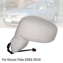Auto Door Wing Side Rearview Mirror Assembly Exterior Mirrors For Nissan Tiida 2005 2006 2007 2008 2009 2010 Manual Fold