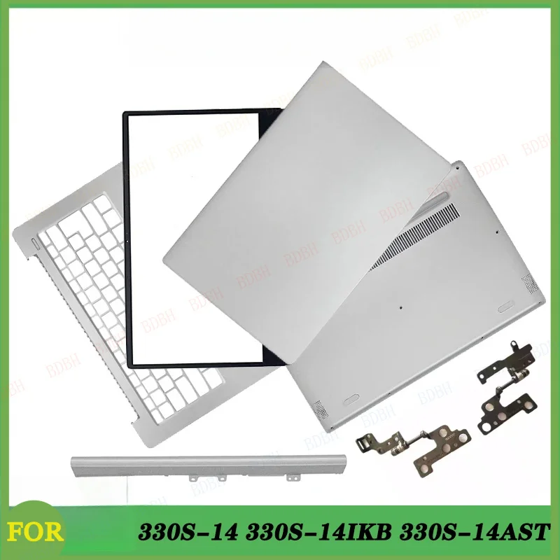 

Запасные крышки для ноутбуков IdeaPad 330S-14, 330S-14IKB, 330S-14AST: задняя крышка ЖК-дисплея, передняя рамка, петли, подставка для рук, верхняя и нижняя части корпуса.