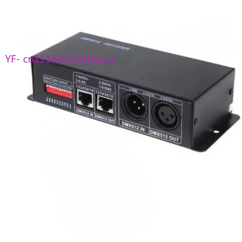 3 Channel 12A DMX512 RGB LED Decoder Controller DC 12V-24V for LED RGB Lighting