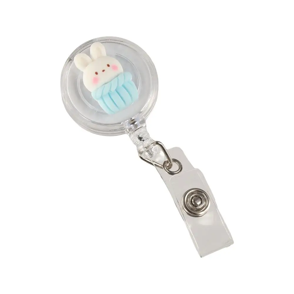 Cute ABS Nurse Doctor Card Holder Name Tag Cartoon Name Card Holder Badge Holder Retractable Badge Reel ID Card Clips