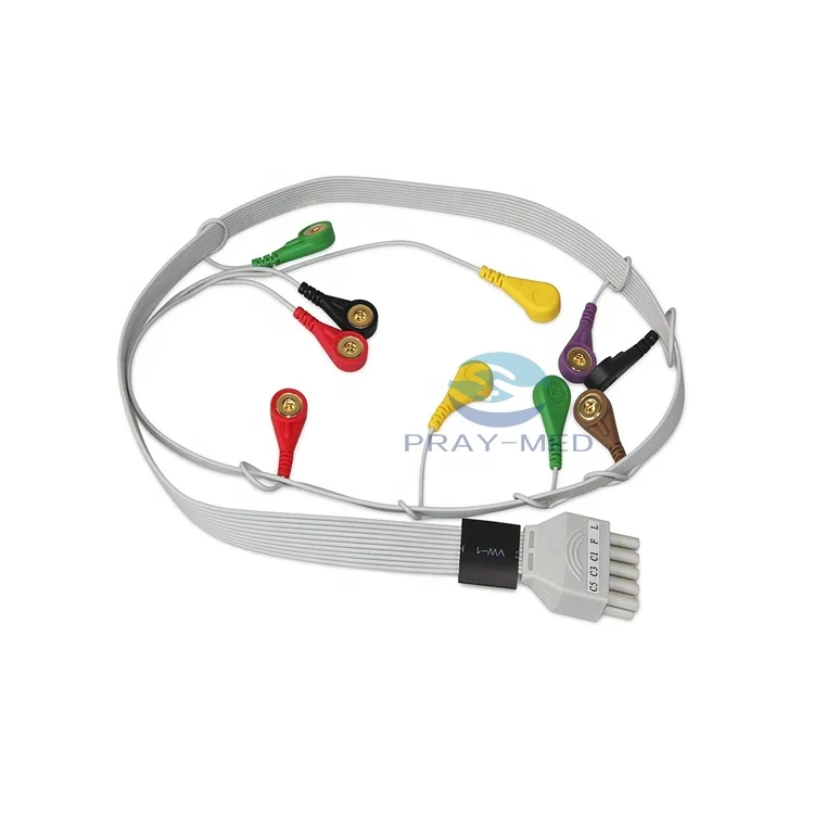 

12 Channel Dynamic CONTEC ECG EKG Holter Lead Cable for TLC5000/6000