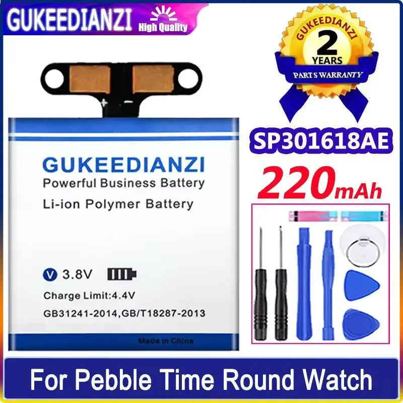 

SP301618AE High Capacity 220Mah Smart Watch Battery High-Efficiency For Pebble Time Round