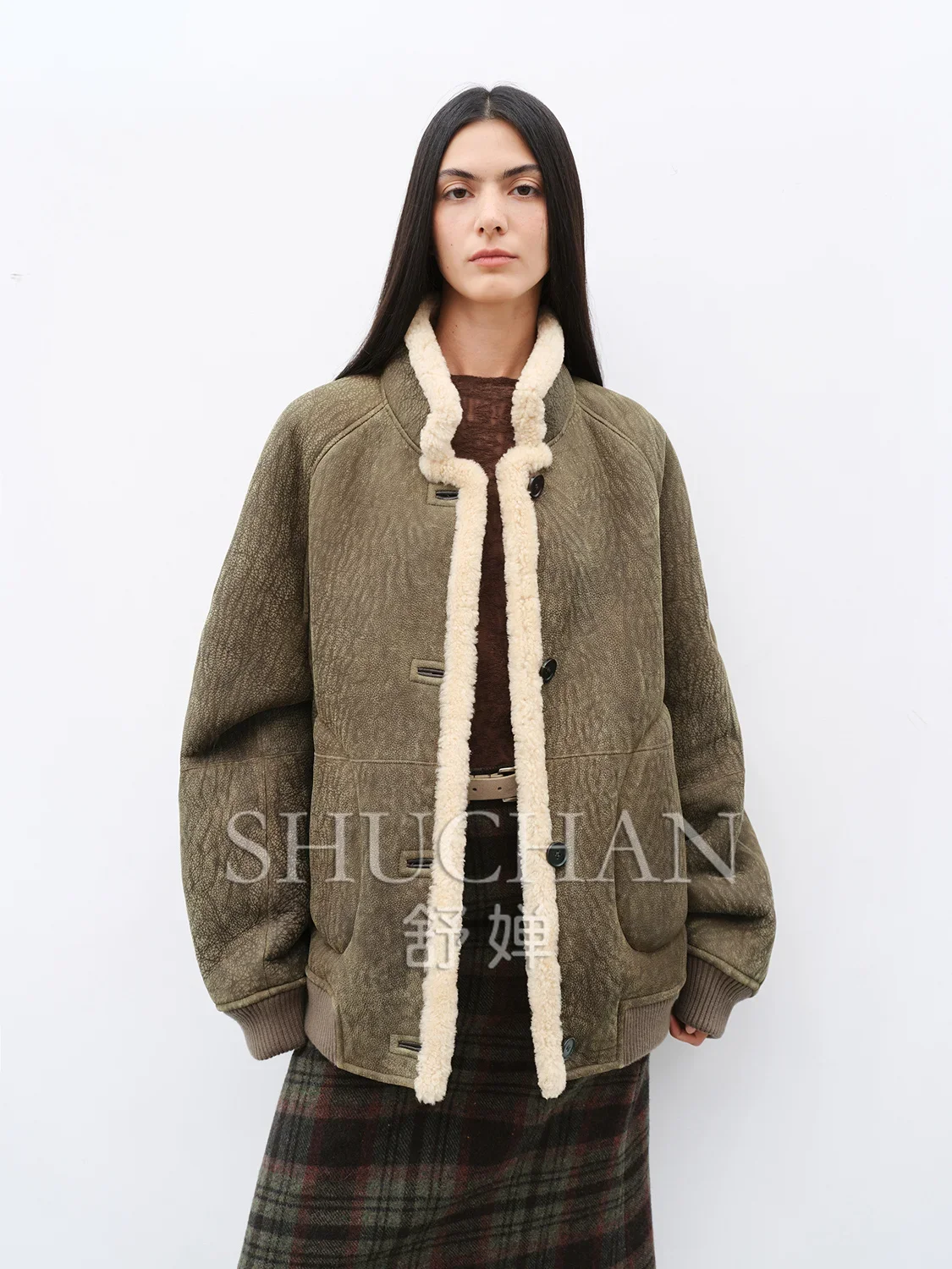 

Spanish Merino Double-faced Fur Coat Women Winter 2024 Leisure Old Lapel Loose Fur Abrigos Mujer Invierno 2024