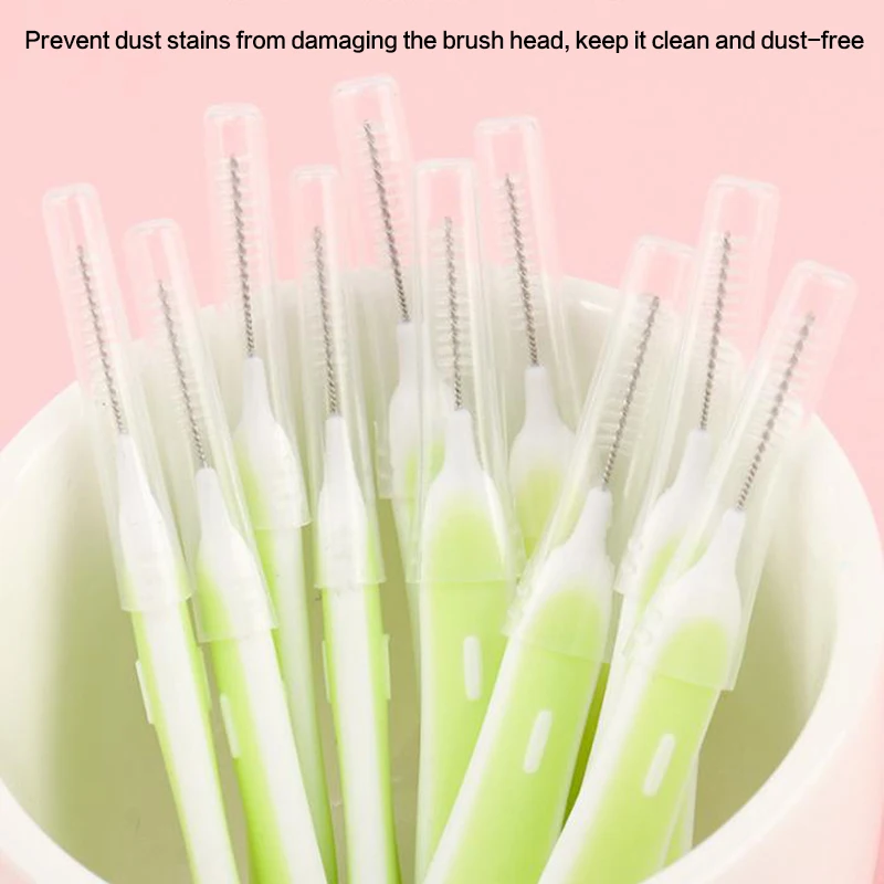 10 pezzi spazzole per sopracciglia mini spazzola per sollevamento sopracciglia trucco usa e getta strumento per ciglia dente spazzola interdentale estensione ciglia forniture