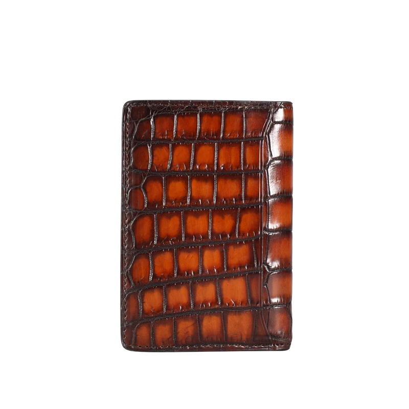 DIMY 2025 Crocodile Pickup Bag Men's Leather Fashion Large Capacity Multi slot Card Clip Zero Wallet Integrated Card Cover Small