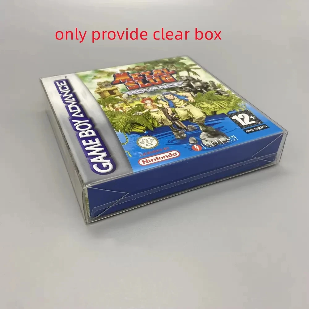 500PCS US Version Clear Plastic Box For GBA Game Colorful Protector Case for GameBoy Advance Display Collect