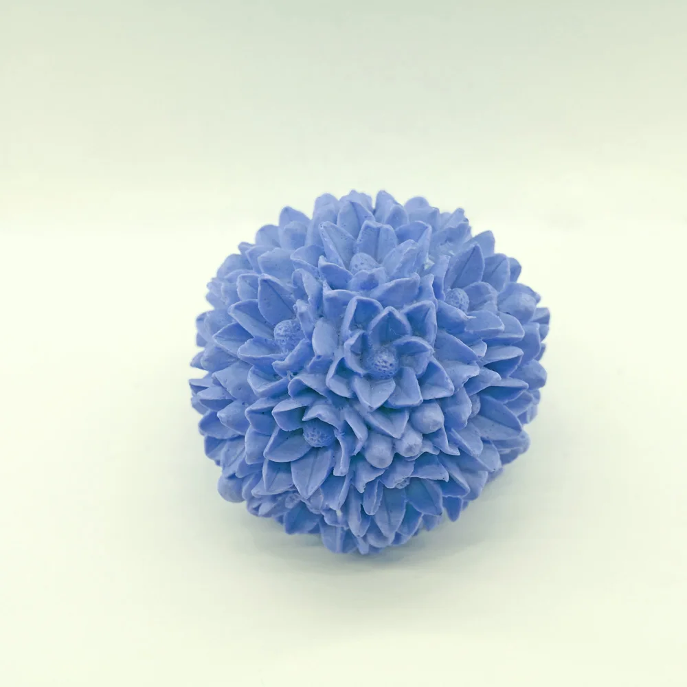 

Chrysanthemum Ball Silicone Molds for Aromatherapy Candle And Soap Making Flower Shaped Polymer Resin Moulding Tools