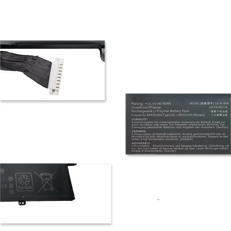 C41N1908 0B200-03610000 Laptop Battery For Asus RoG Zephyrus G14 GA401 GA401II GA401IU GA401IV GA401IH GA401QE GA401QM GA401QH