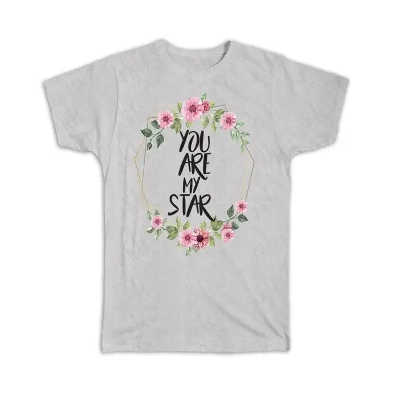 

You are my Star Love Family Floral Flowers Boho Pastel T shirt