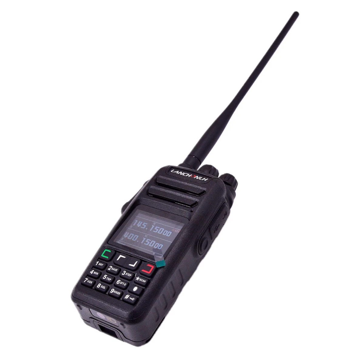 HG-UV78 10W Dual Band VHF UHF Handheld Two Way Radio, USB-C, LED Flashlight, Bluetooth PTT Ring Key for Motorcycle Bicycle