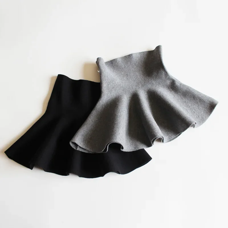 Winter Infant Baby Girls Tutu Skirt Children Fashion Mini Pleated Knitted Skirts Toddler Kids Clothes Autumn 2-10Years