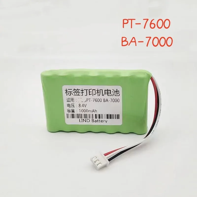 1000mAh8.4V pour frère PT-7600 BA-7000 Étiquette imprimante NI-laissée batterie aste