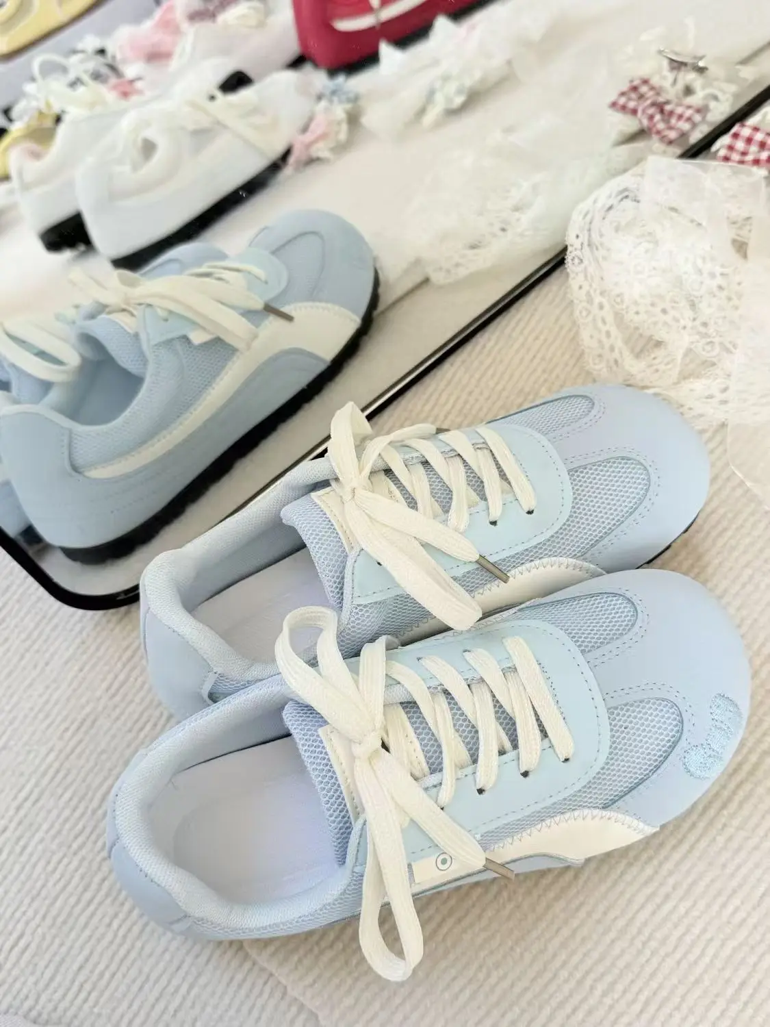 Summer Niche Mesh Ballet Runner Shoes Women Ugly Cute White German Trainer Breathable Board Shoe