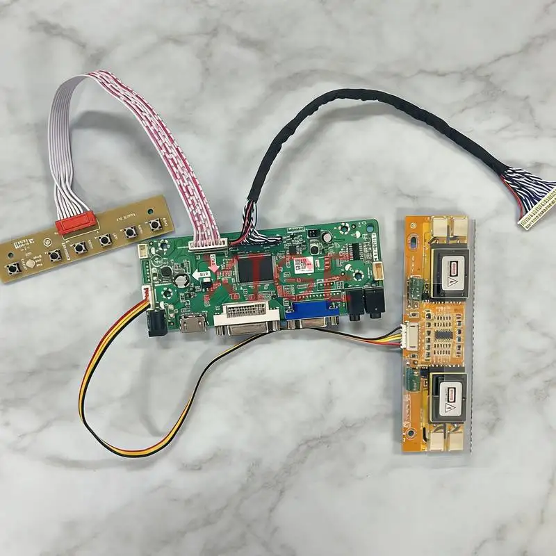 

Matrix Controller Drive Board Fit LM220WE3 HSD220MKW1 LM220WE1 M220Z1 LVDS-30Pin 1680*1050 1680x1050 4-CCFL HDMI+DVI+VGA DIY Kit