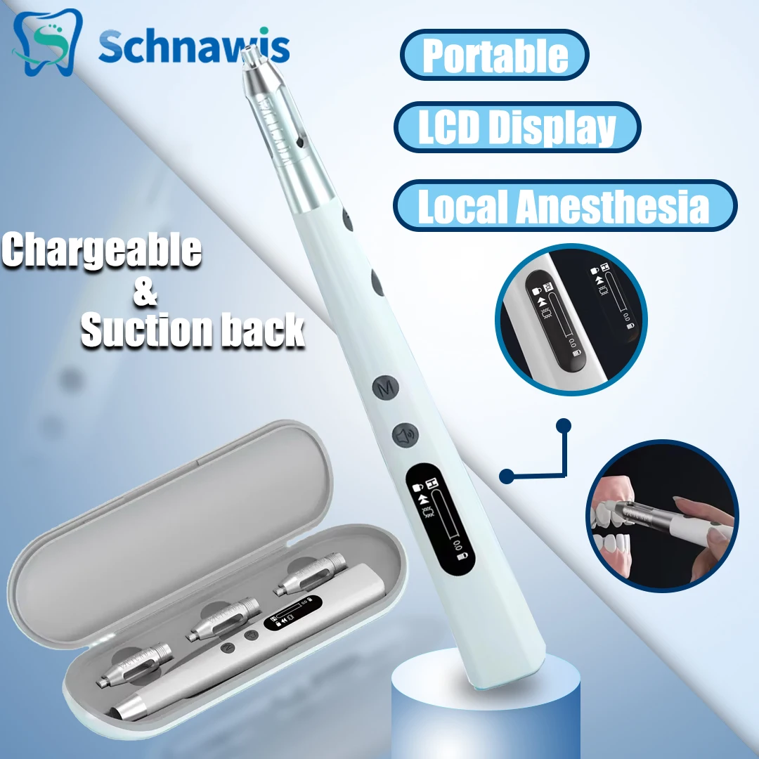 Dental Oral Anesthesia Injector Portable Painless Wireless Local Anesthesia with Operable LCD Display Chargeable & Suction back