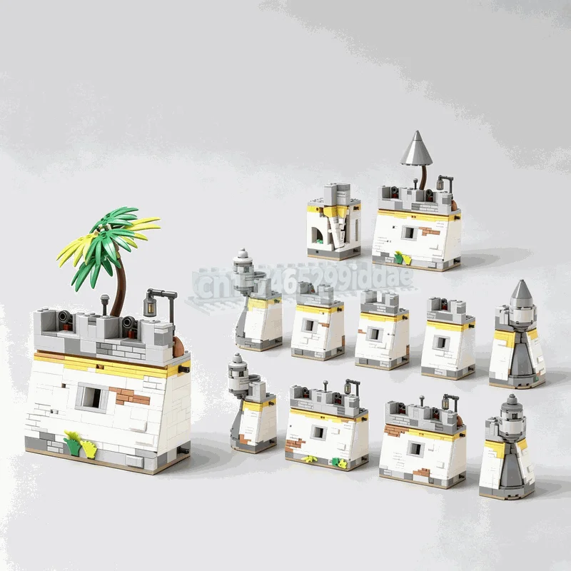 2385PCS Modular Fortress Wall Building Blocks Medieval Architecture Defense Tower Model DIY Assembly Creative Collection Gifts