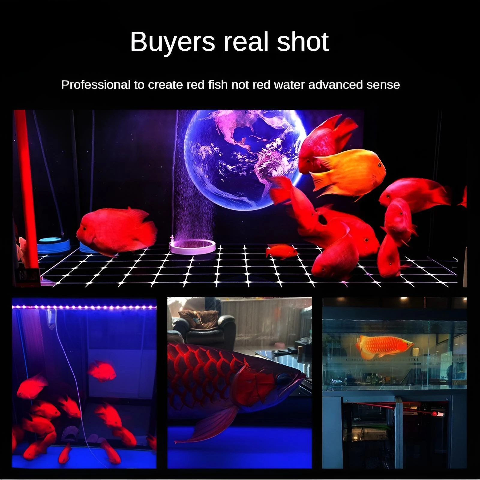 Large Fish Tank Light 110V-240V Ultra Wide Angle 240° Five Row LED T12 Diving Light for Aquatic Environments - Image 3