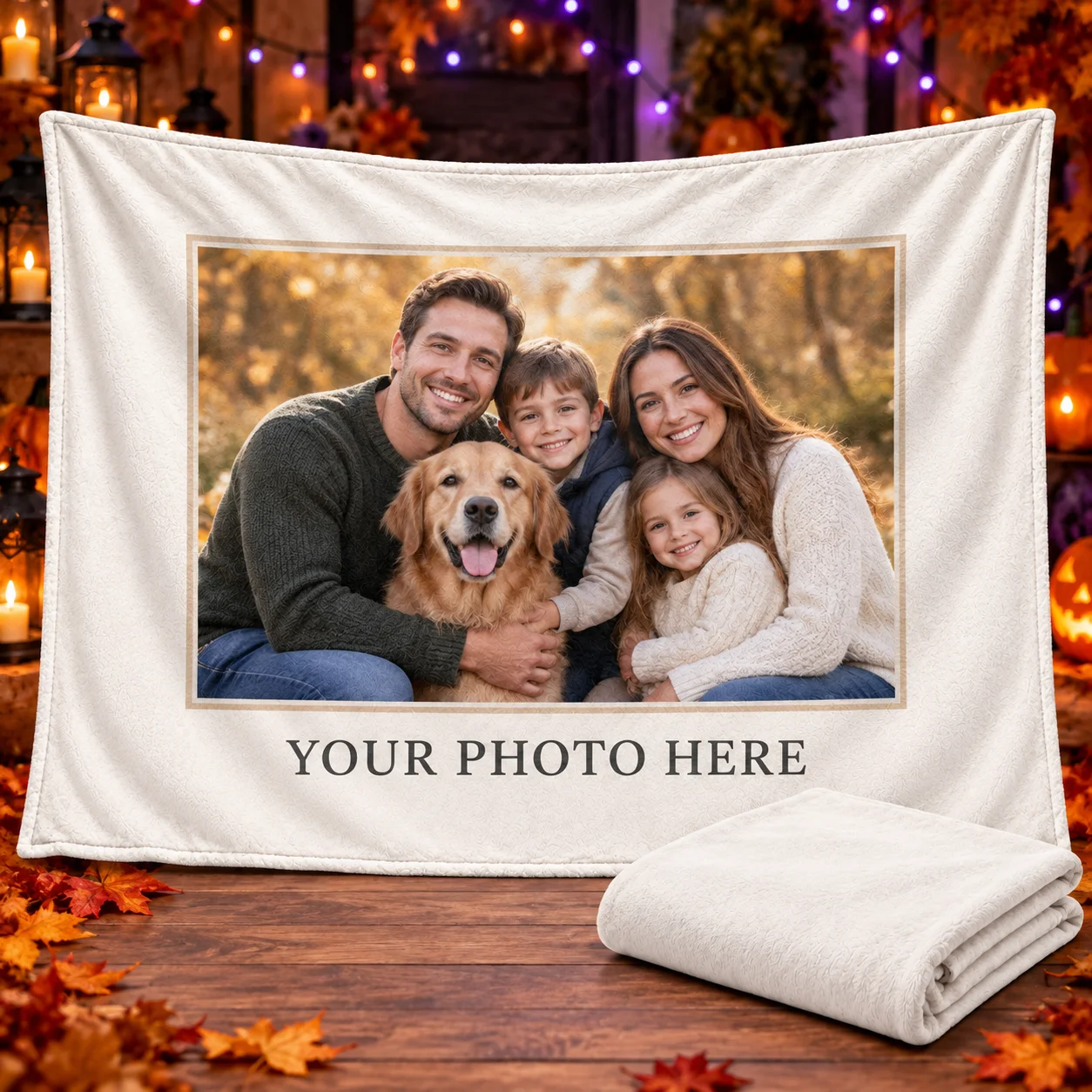 Custom Blanket With Picture Customized Blankets Birthday Souvenir Christmas Gifts Personalized Throw Blanket Halloween Christmas