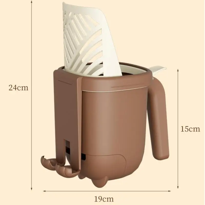 Practical Cat Litter Scoop with Storage Bucket; Portable and Sturdy Large Capacity Pet Cleaning Tools