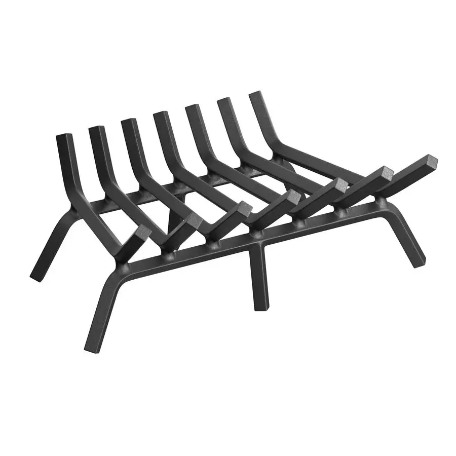 

Mr IRONSTONE Fireplace Grate 24 inch Solid Steel Heavy Duty Firewood Log Burning Rack Fire Grates for Outdoor Kindling Tools Pi