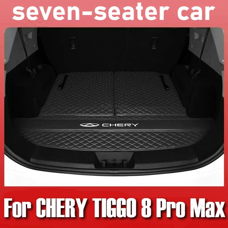 For CHERY TIGGO 8 Pro Max 2023 2024 Car Accessories Trunk Mat Car Leather Waterproof Floor Mat Car Styling Fully Surrounded