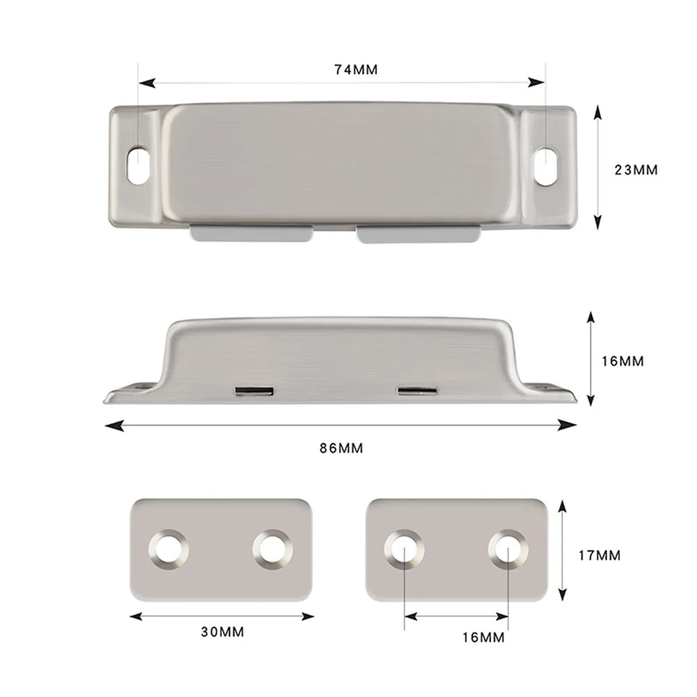 Door Suction Magnetic Catch Building & Hardware Home Improvement Practical Silver Stainless Steel For Furniture Use