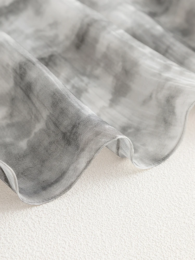 تنورة نسائية صيفية لعام 2025 بخصر عالٍ على شكل حرف a ميدي بتصميم منتشر حبر مائي تنورة تنحيف متعددة الاستخدامات