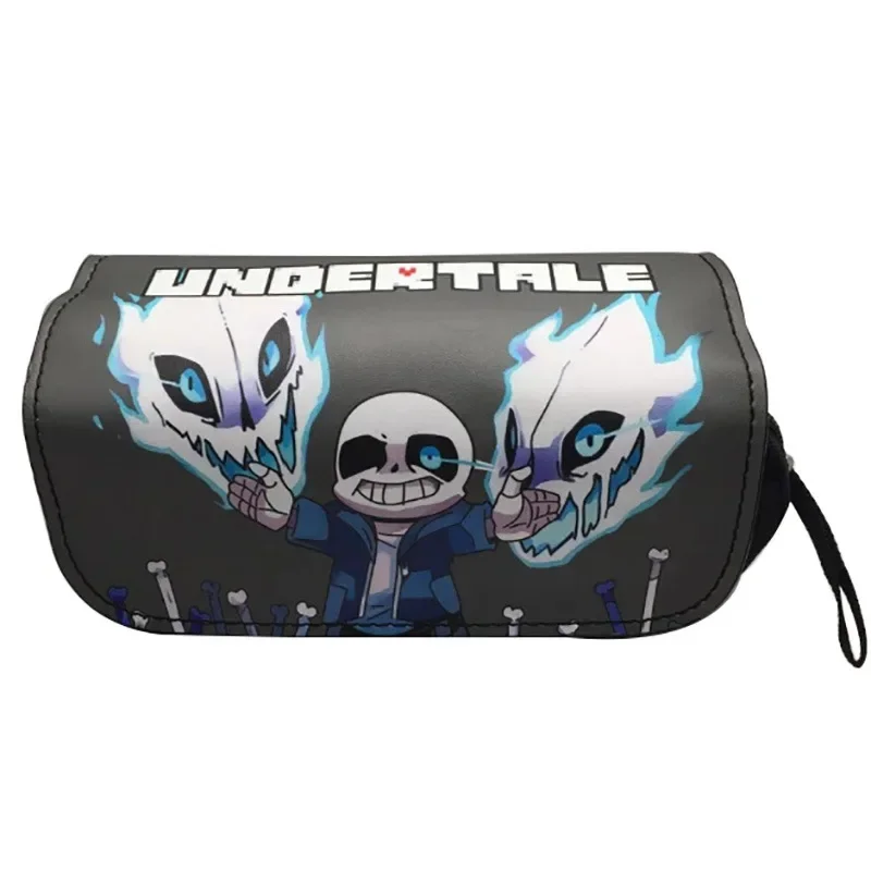 25COSUndertale-estuche para lápices de Cosplay, caja de papelería escolar para estudiantes de dibujos animados, bolsa de maquillaje cosmético, regalo