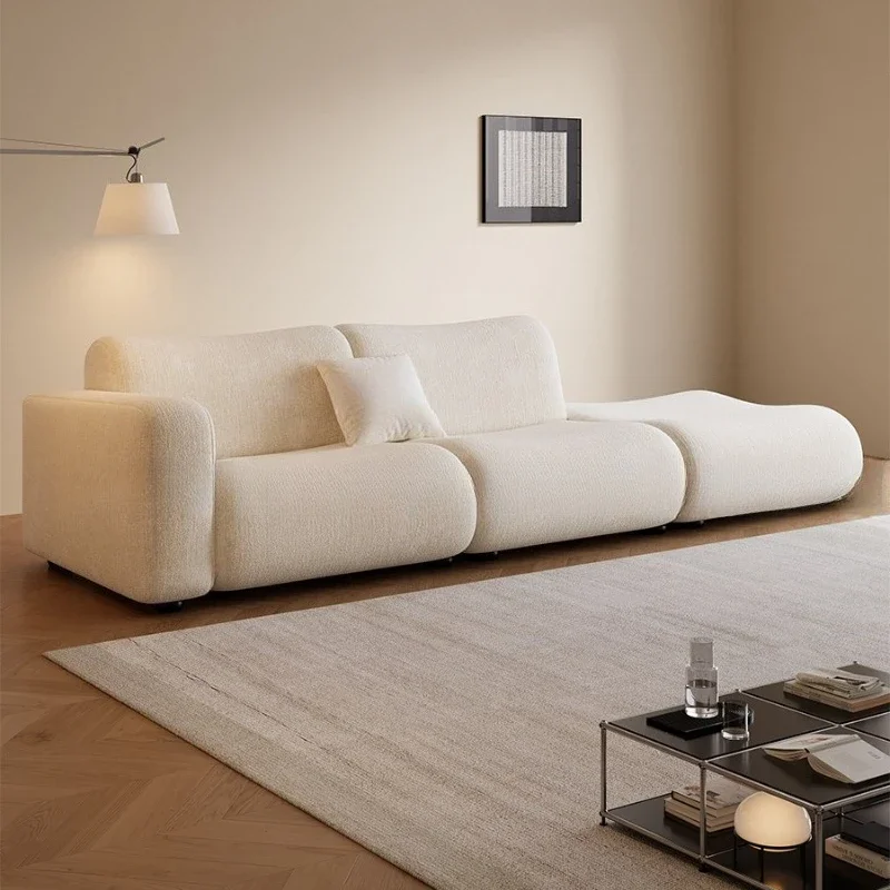 

Modular sofa cotton and linen living room straight row creative combination fabric sofa