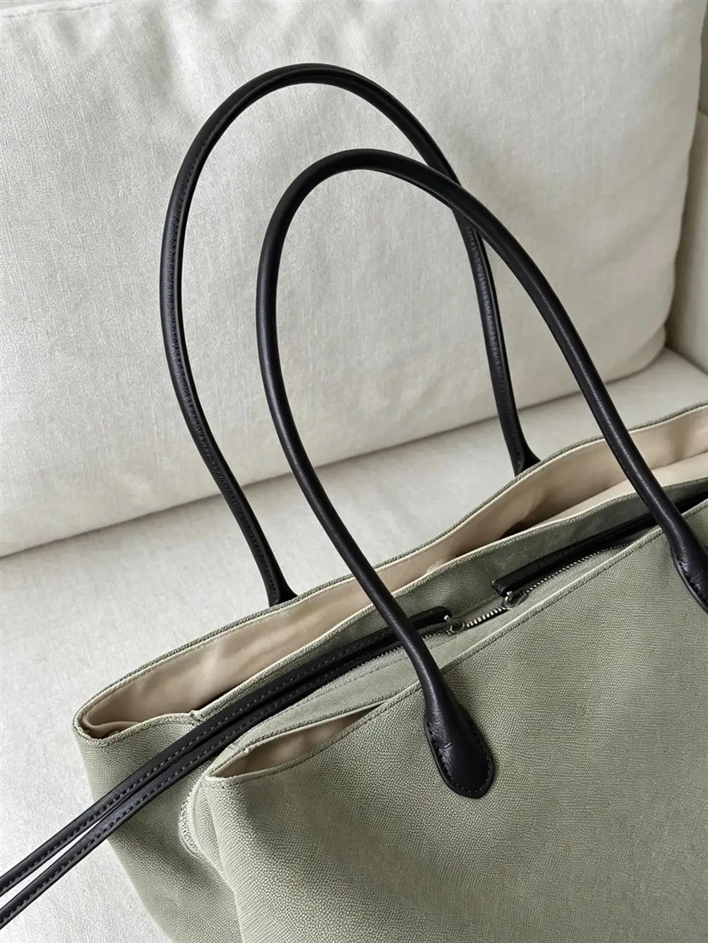 Bolso tote retro de lona gruesa para mujer, de gran capacidad, bandolera, impermeable, de mano