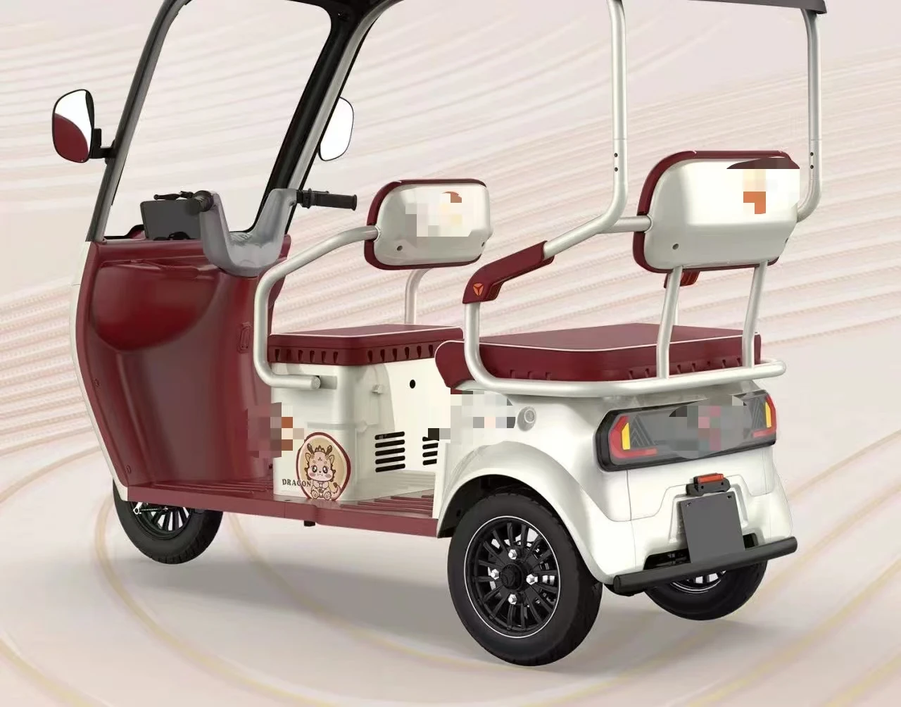 High Quality Electric Tricycle With An Open Body And Classic Design, Suitable For Both Leisure And Passenger Use