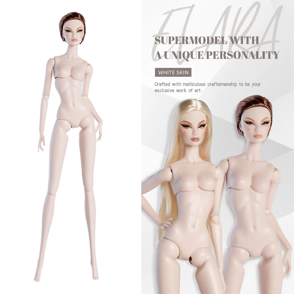 1/6 ELARA Xianxian Supermodel Doll 32cm Make-up Doll Toy White Skin Short /Long Hair 12 Joint Movable Body+Head Collection Gift