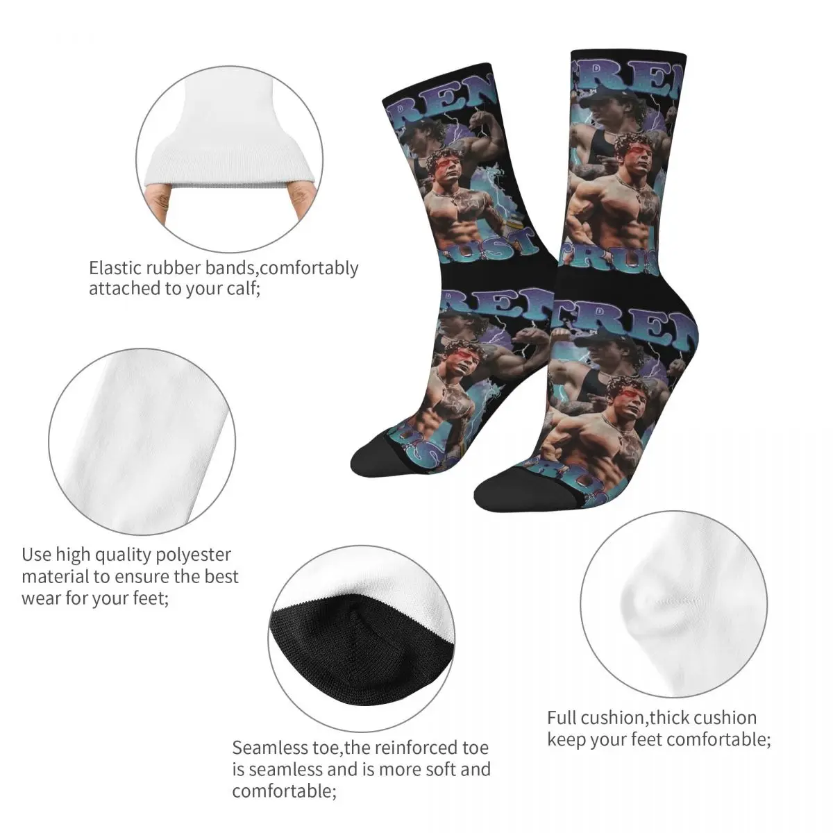 Autumn Winter Fashion Unisex Tren Twins Sam Sulek Socks Breathable Basketball Socks