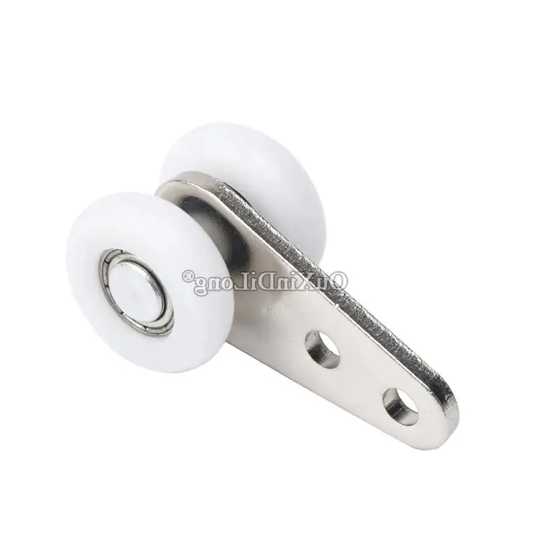 20PCS Metal Heavy Window Curtain Hanging Rail Wheels Assembly Line/Car Wash/Hanging Photo Dual Nylon Bearing Mute Wheels Pulley