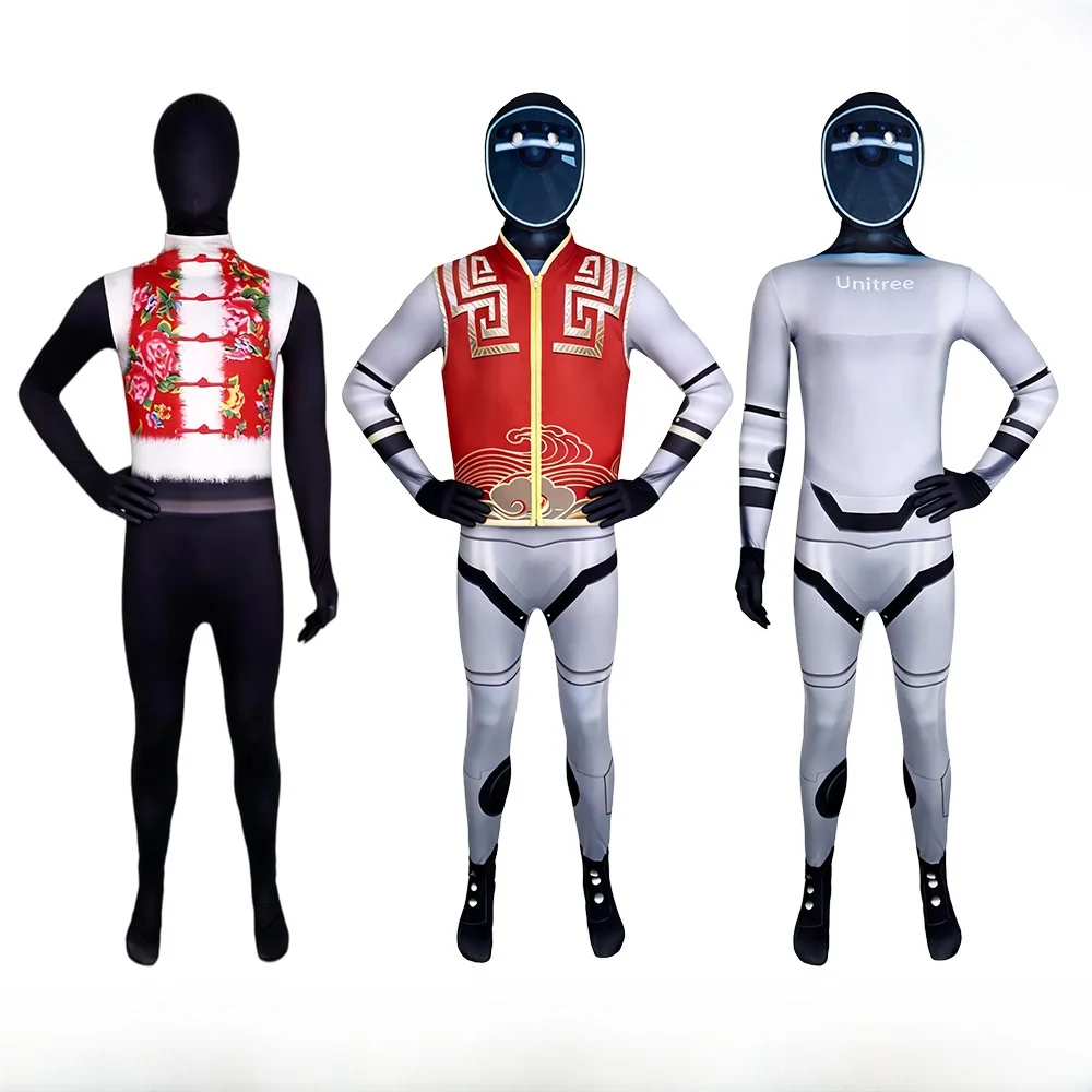 

Костюм робота для вечернего выступления на Празднике Весны, сценический костюм для совместных выступлений, трансграничное культурное шоу, традиционный китайский наряд