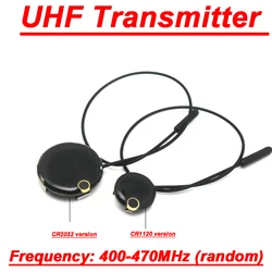 400-470Mhz FM NFM UHF Transmitter Wireless Microphone Audio Transmit CR1220 CR2032 Button Battery Power Supply For Walkie-talkie