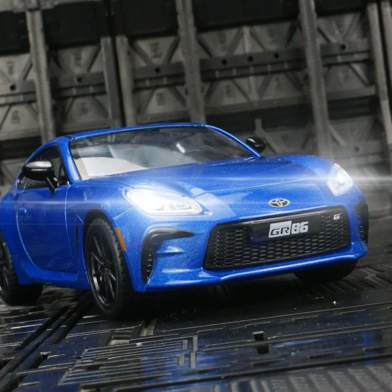 

1/28 Toyota GR86 Alloy Sports Car Model Diecasts Metal Track Racing Car Vehicles Model Sound and Light Simulation Kids Toys Gift