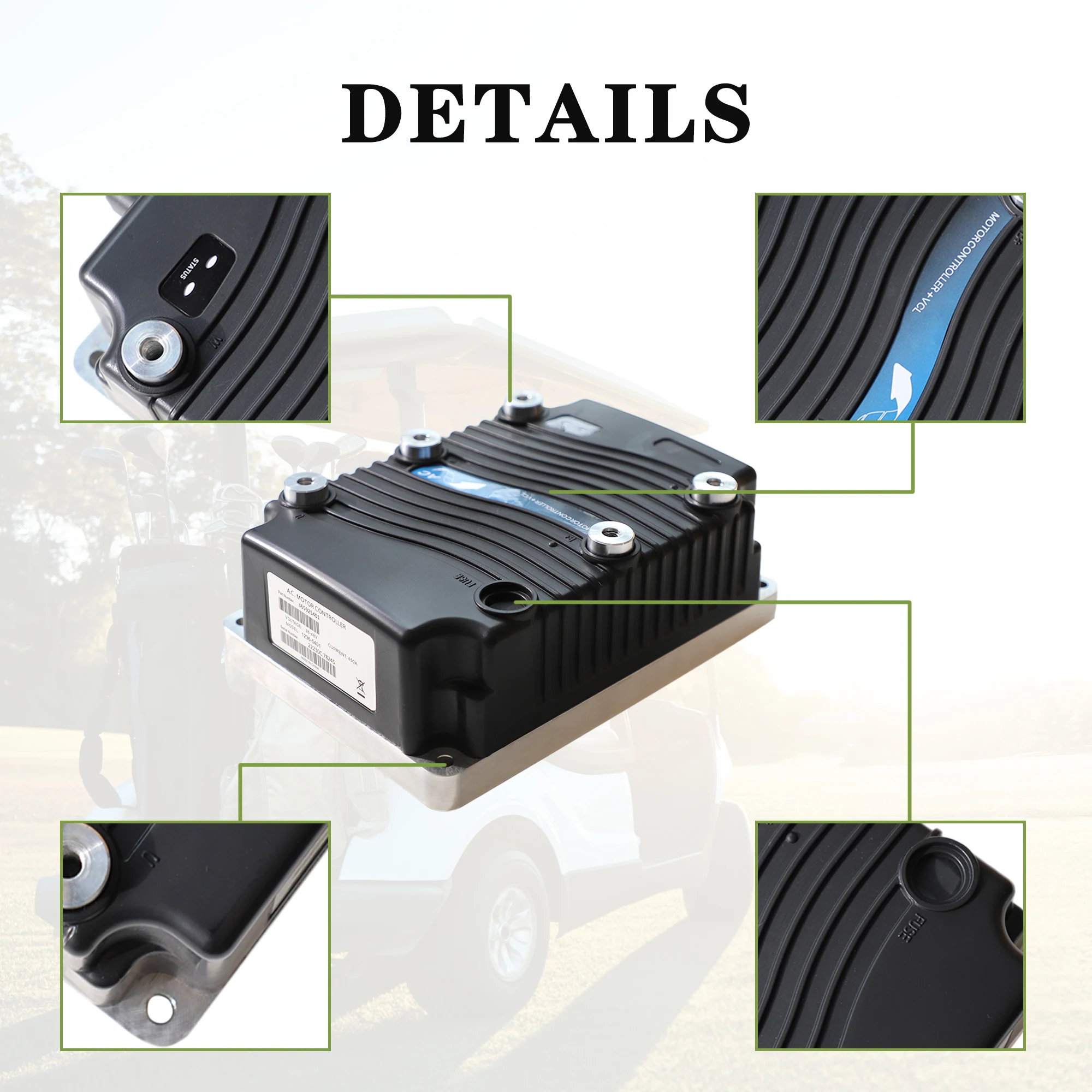 36-48 فولت 450A وحدة تحكم في سرعة محرك التيار المتردد لرافعة شوكية كهربائية كورتيس عربة جولف 1236-5401