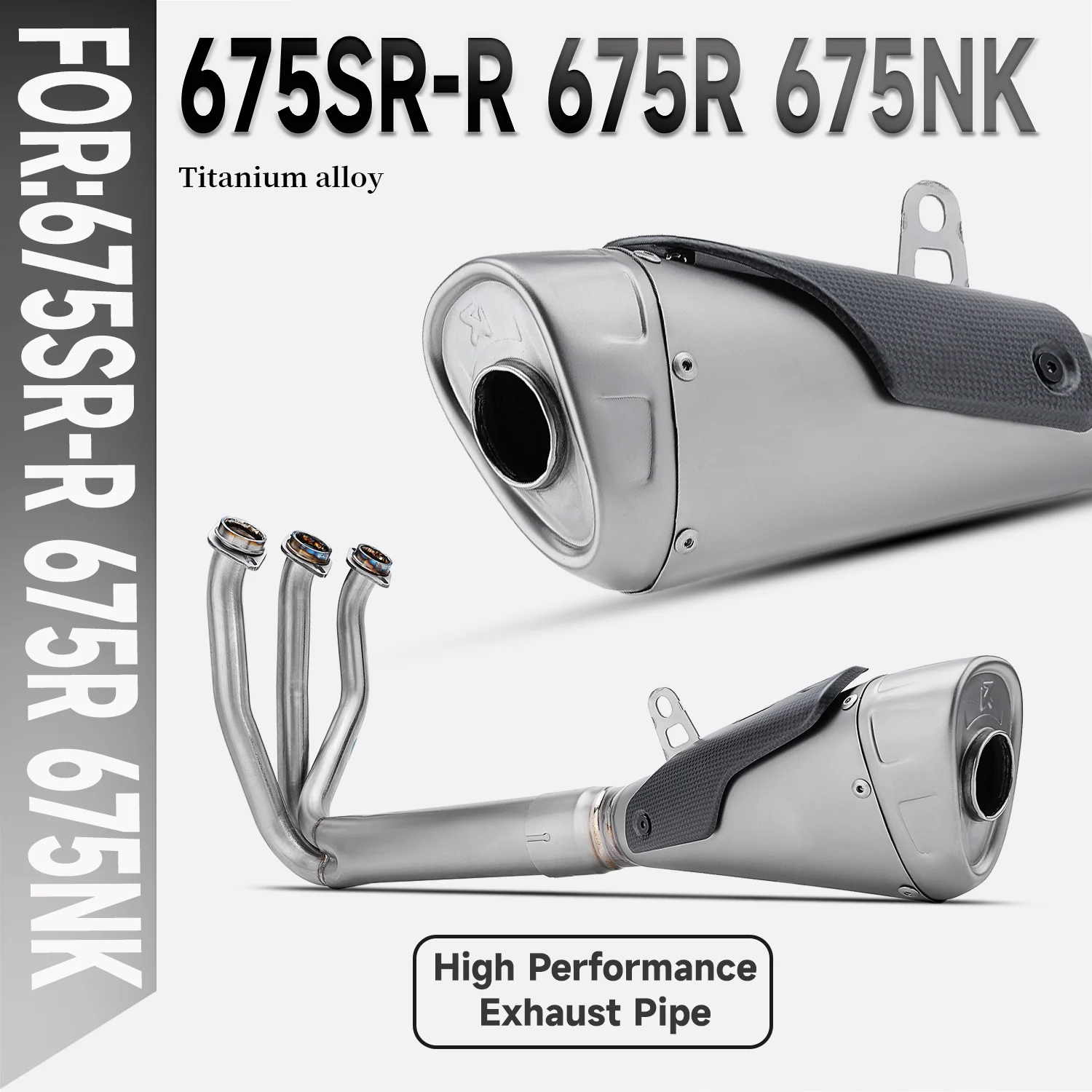 

CF 675SR-R 675R 675NK motorcycle Ti Alloy Full System Exhaust Modification Kit V4 Muffler For 675SR-R 675R 675NK